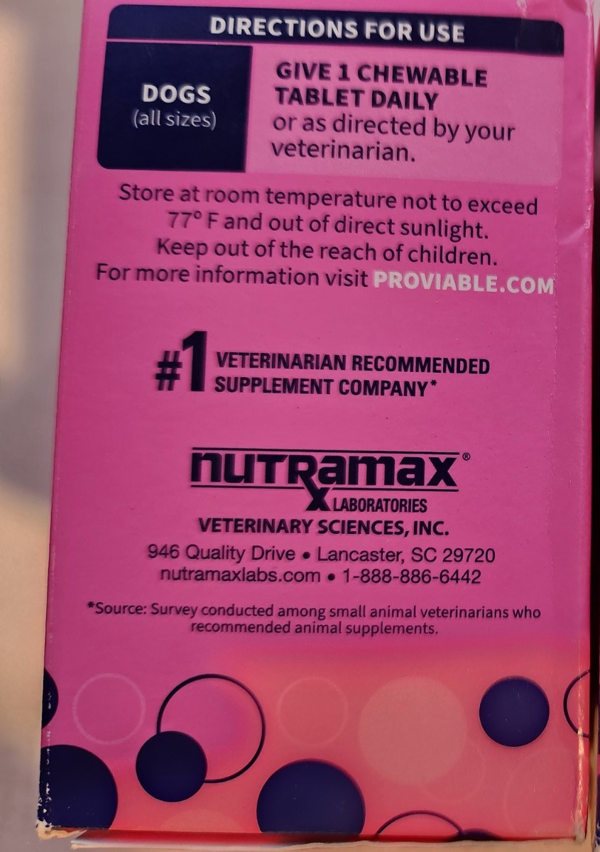 Proviable Digestive Health Supplement for Dogs - 60 Chewable Tablets