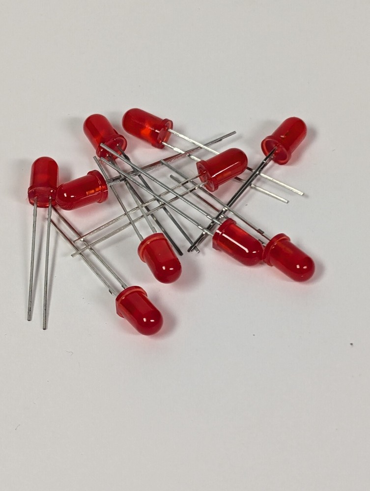 EVERLIGHT T-1-3/4 (5mm) RED LED (10 PACK)