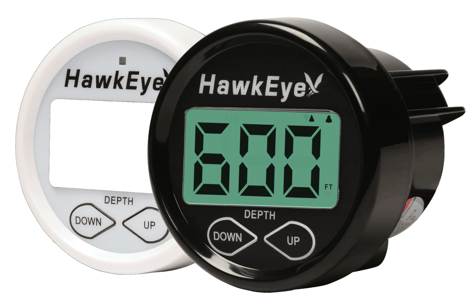 HawkEye® Depth Finder/Sounder with Temperature - Transom Mount Transducer