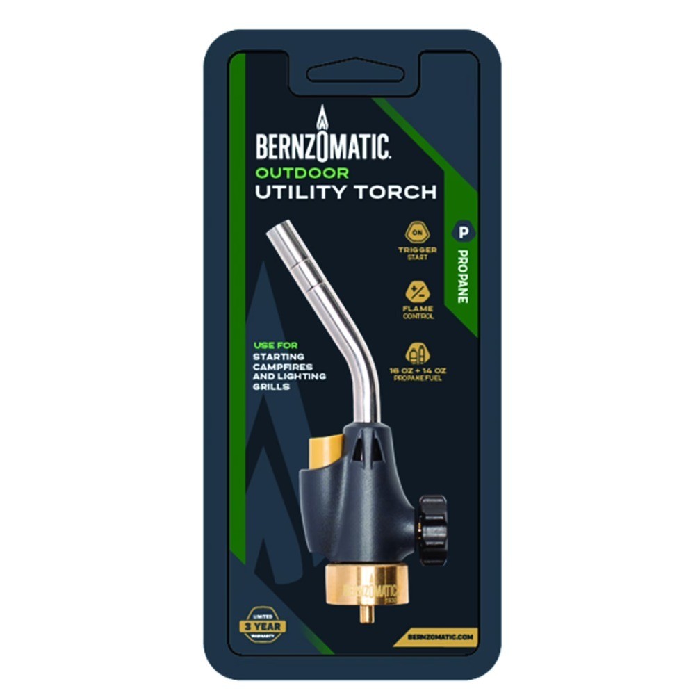 Trigger Start Ignition Utility Torch with Webbed Flame for Outdoor Use