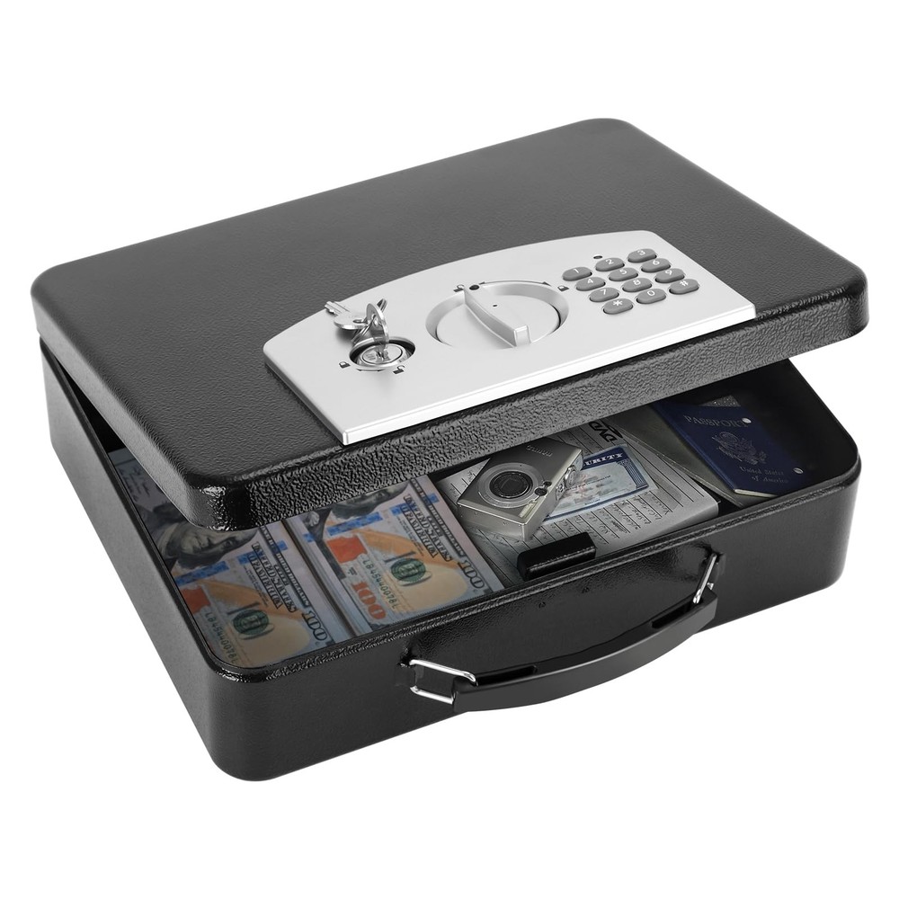 KYODOLED Safe Box with Digital Keypad Lock, Lock Box with Code for Personal I...