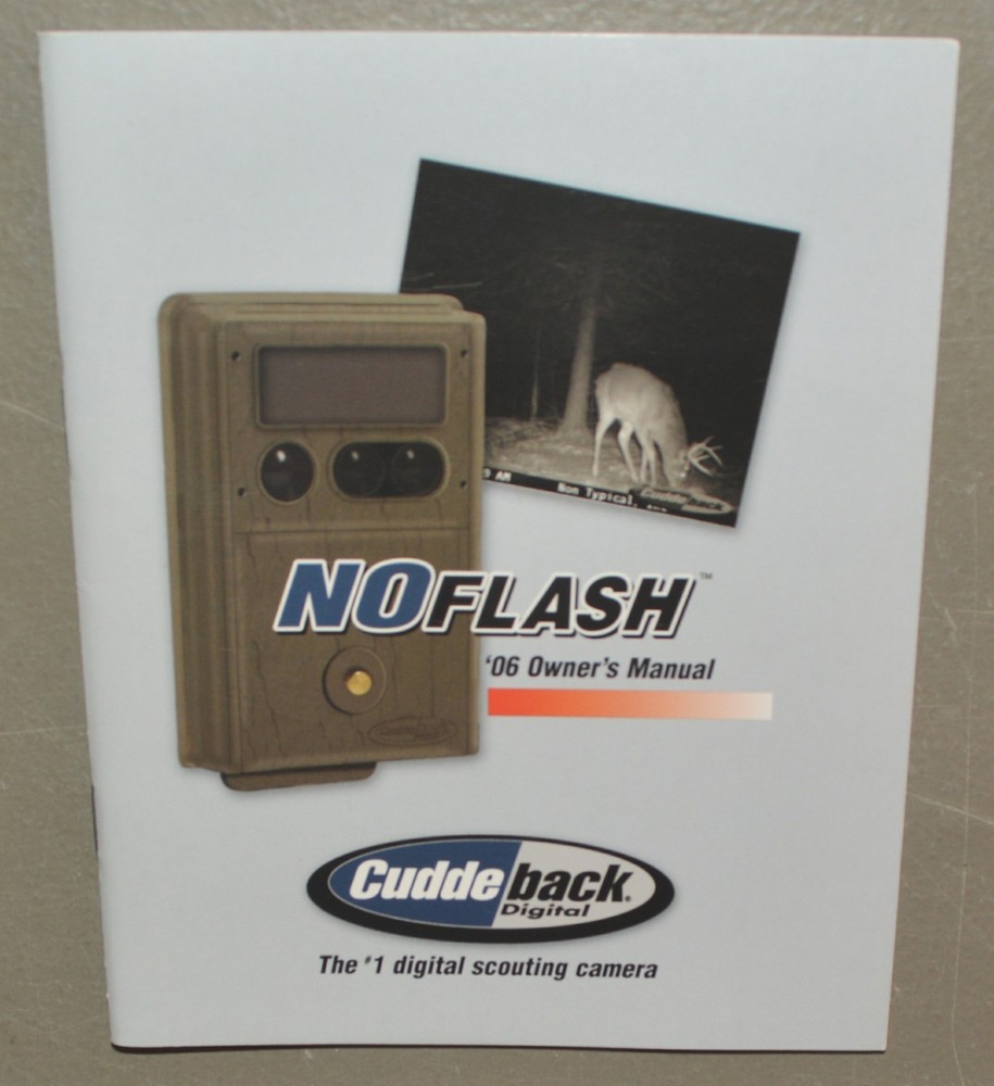 Cuddeback Digital NoFlash scouting camera owners manual - 2005