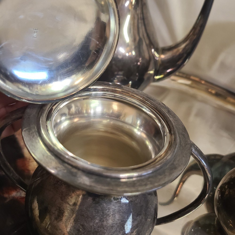 Mid Century 1965 Eugen Ferner Germany, MCM Silverplate Tea/Coffee Set