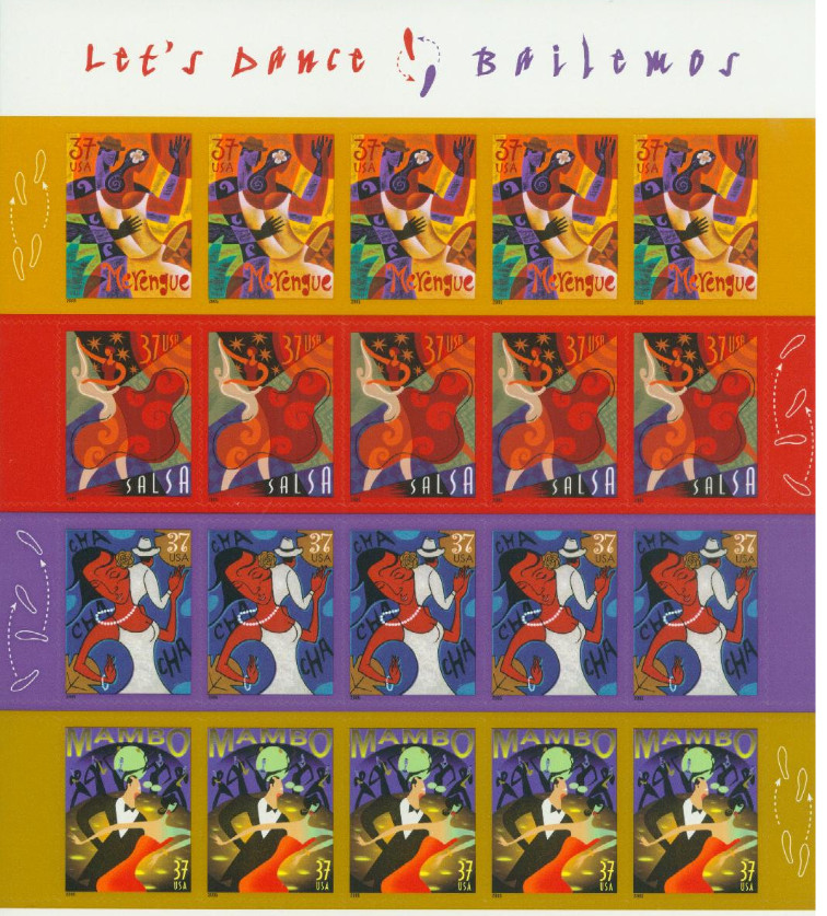 Lot of 2: Sheets 20 Stamps Scott #3939 37c Let's Dance Bialemos MNH US Postage