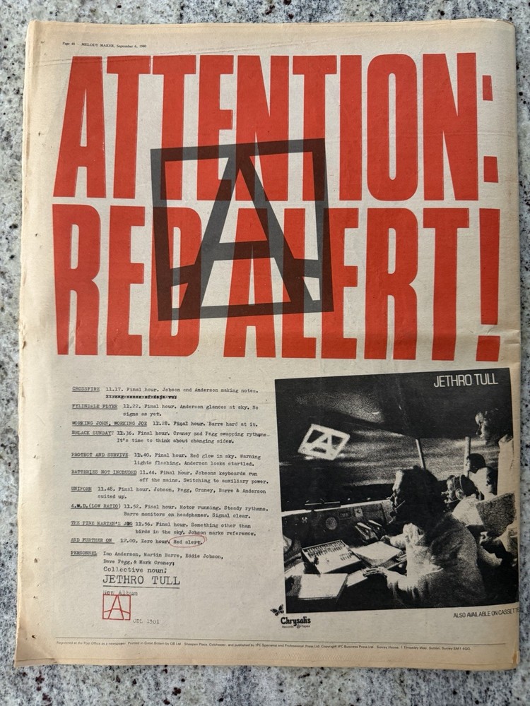 KISS 1980 MELODY MAKER UK NEWSPAPER GENE PAUL ACE PETER AUCOIN VINTAGE MEGA RARE