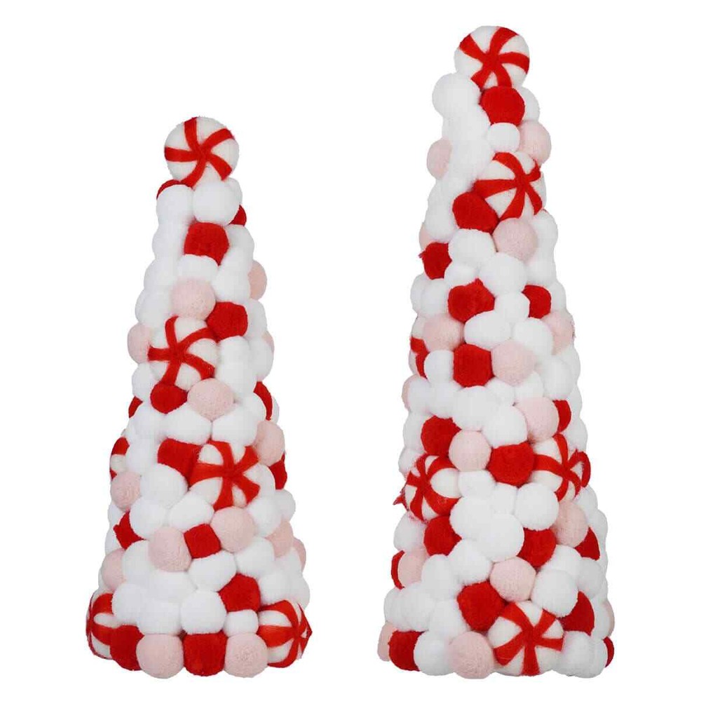 Felt Peppermint Trees Set/2