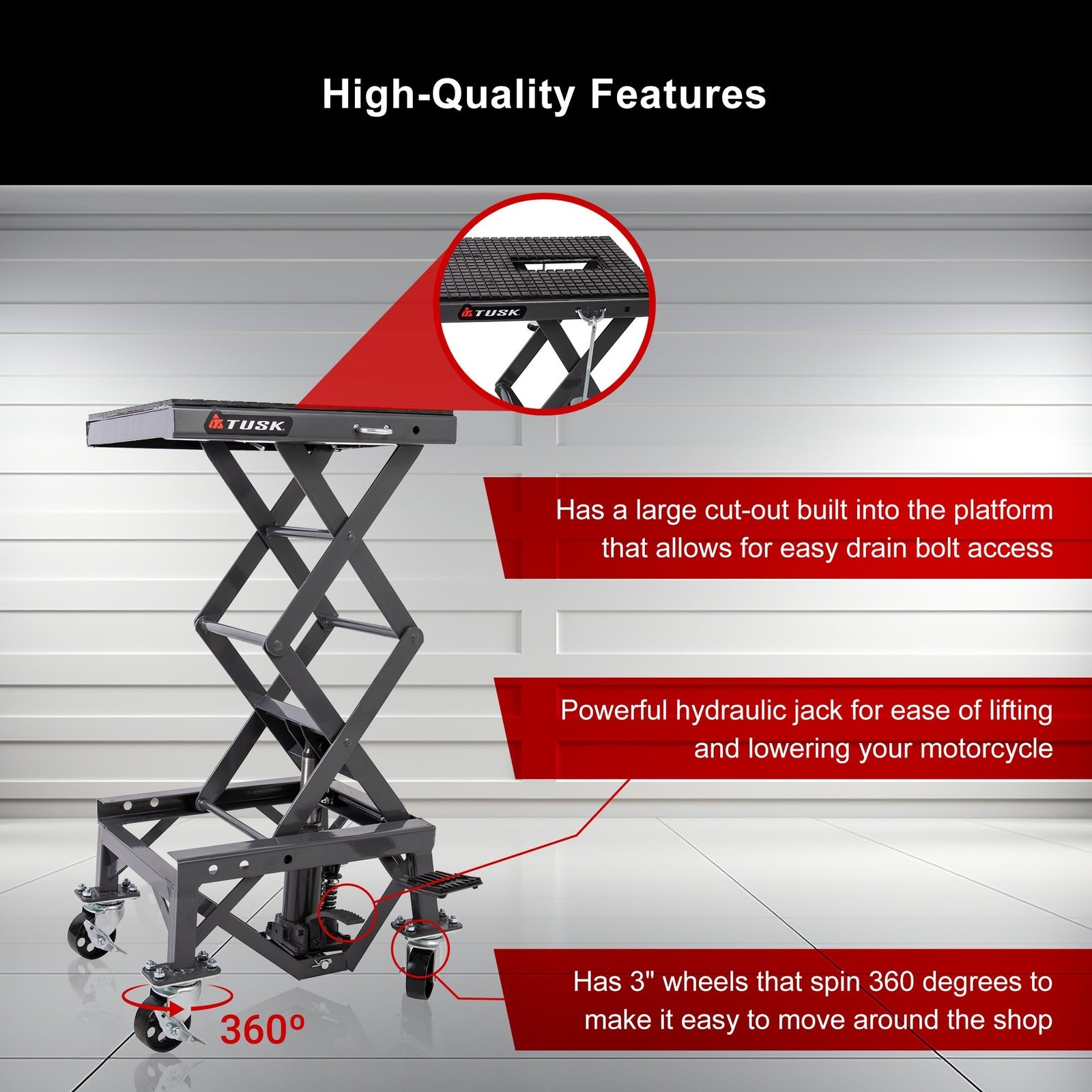 Tusk 1931190001 Tusk Scissor Lift Stand