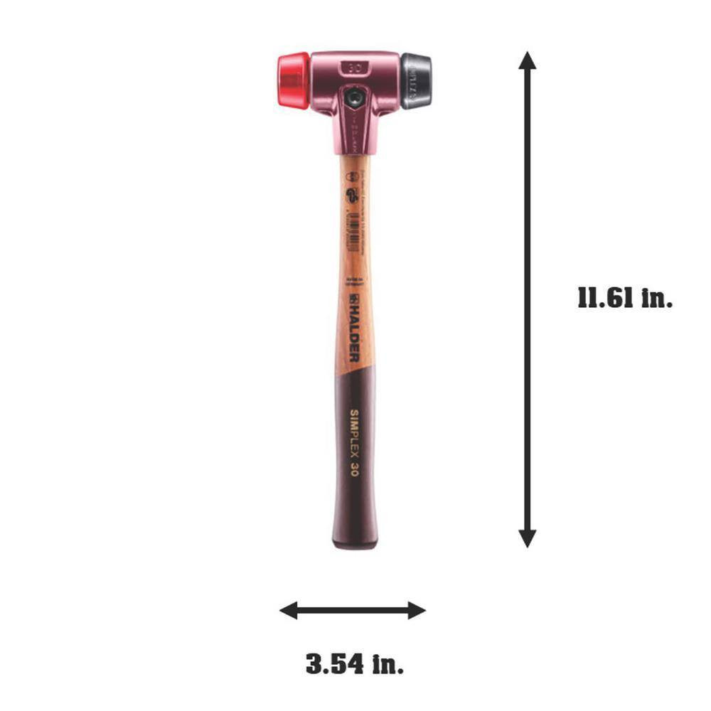 12 Oz. Simplex 30 Mallet with Black Rubber and Red Plastic Inserts