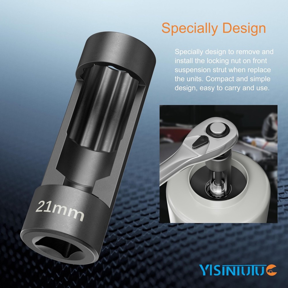 Suspension Strut Socket Tool - 12 Point 1/2" Drive Nut Socket for Easy Remova...