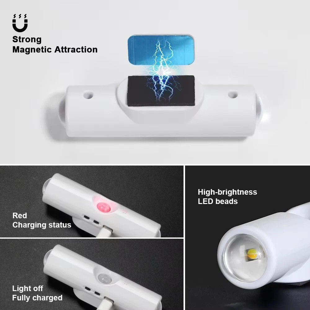 2x Rechargeable Smart LED Motion Sensor Ambient Light, Motion Sensor Night Light