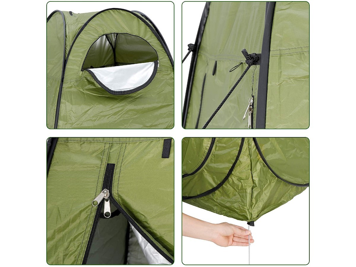 6FT Pop Up Privacy Tent Instant Shower Tent Portable Outdoor Rain Shelter w/ Bag