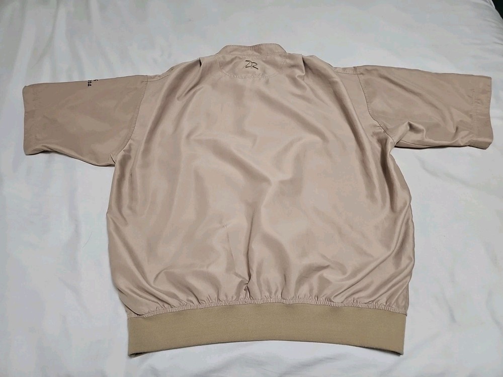 Zero Restriction Lightweight Embroidered Pullover 1/4 Snap S/S Jacket SZ Large