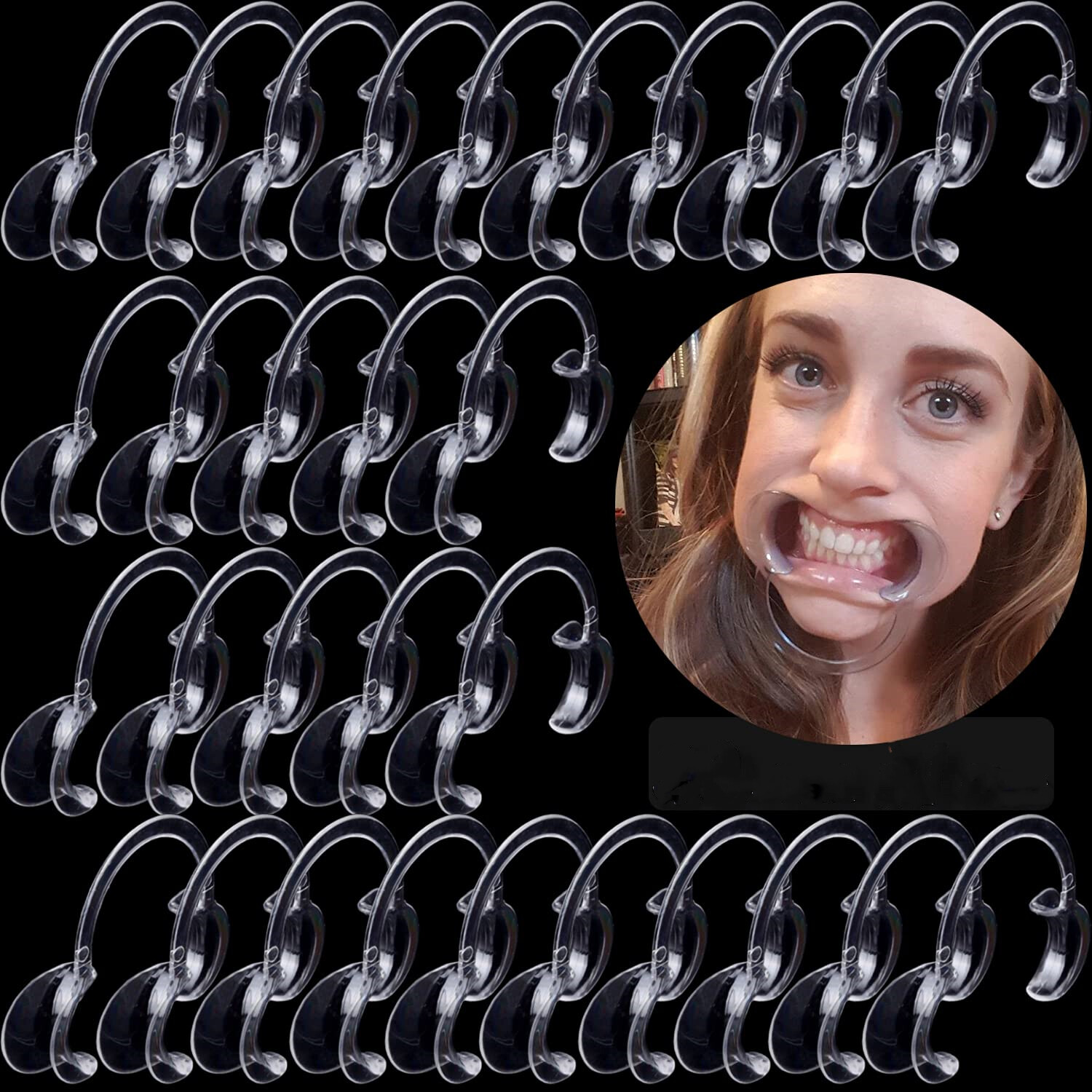 20pc EZGO S/M/L Dental Mouth Opener Lip Cheek Retractor C-Shape  Adult Kid Game