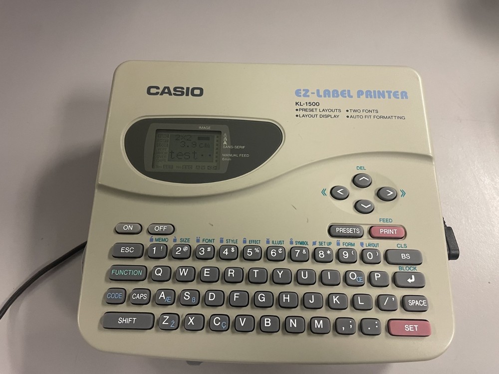 Casio EZ- LABEL PRINTER KL-1500 - Used Tested Working