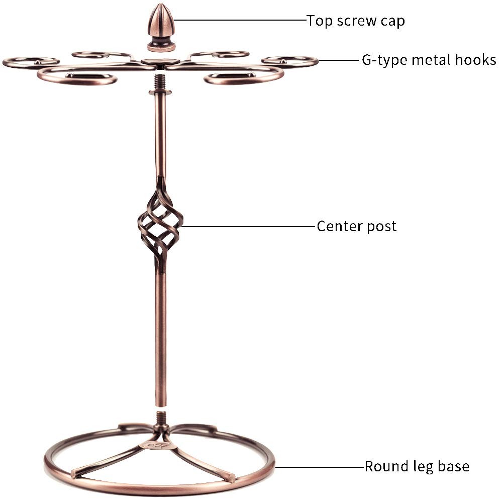 Wine Glass Rack, Countertop Wine Glass Holder, Elegant Freestanding Tabletop