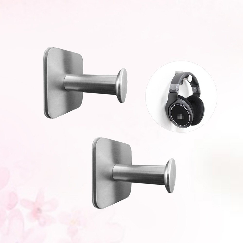 2 Pcs Earphone Bracket Extensible Headphone Stand Adhesive Hooks