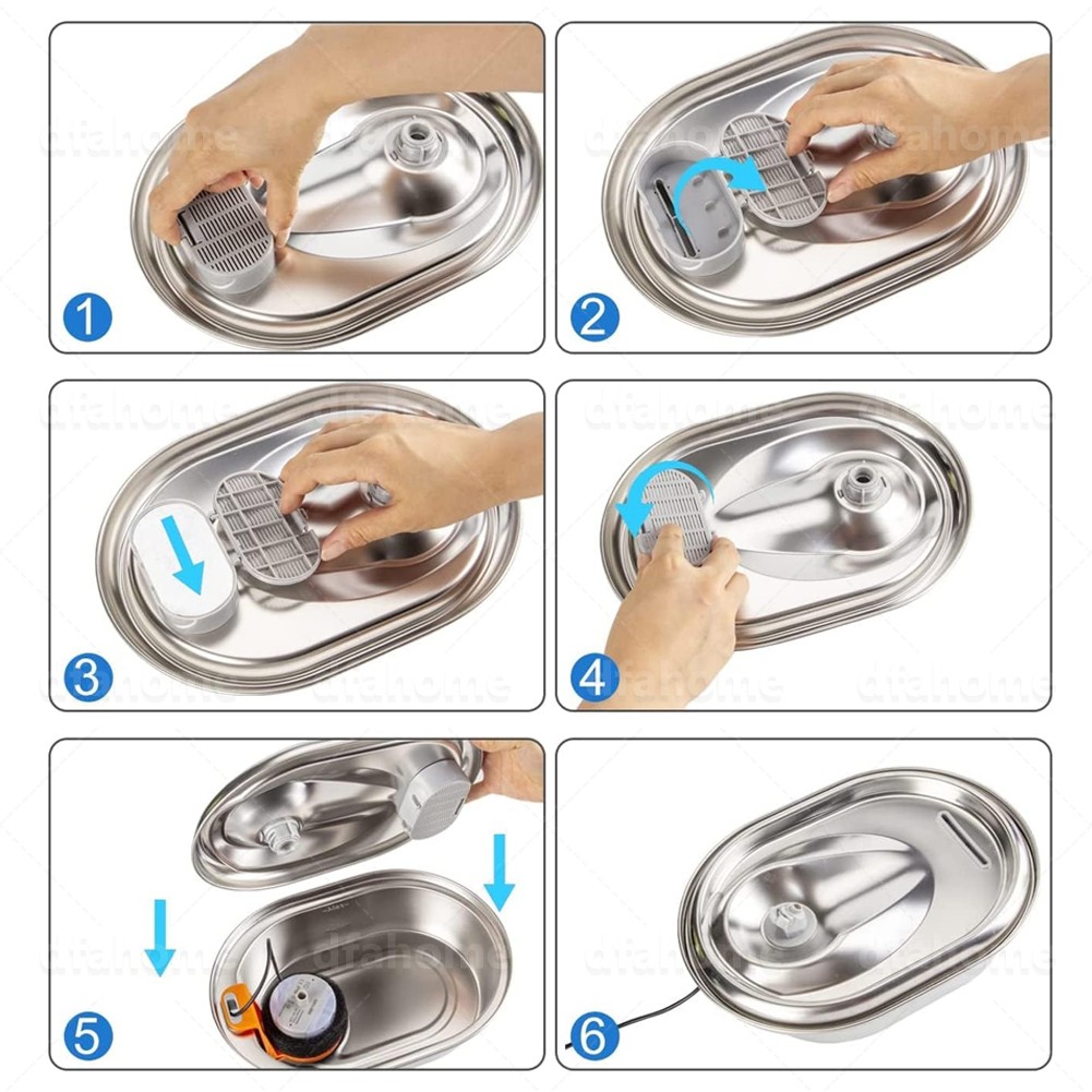 40pcs Cat Fountain Filters Replacement for 67/108/135oz Pet Drinking Replacement