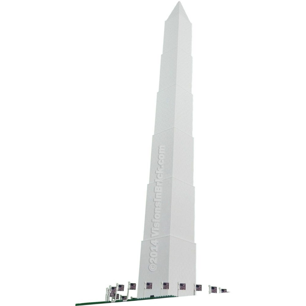 Custom Washington Monument INSTRUCTIONS made for LEGO® pieces