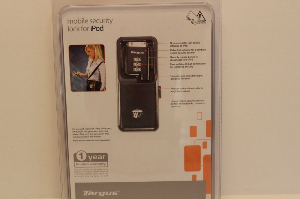 Targus Lock for iPod Mobile Security Lock New Sealed
