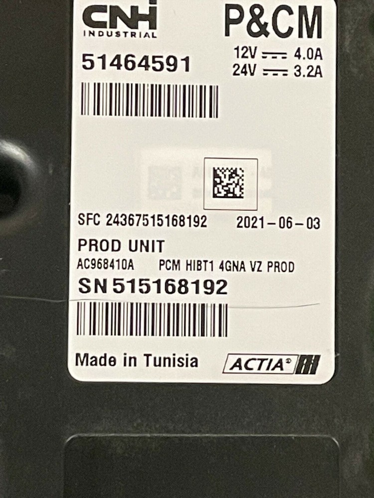 CNH Industrial 51464591 PCM Module, Electronic Control Prod Unit AC968410A