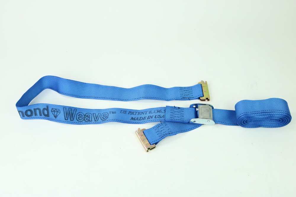 2" x 20' Blue Interior Van Strap Cam Buckle Assembly w/ E-Track Fitting 12 Pack
