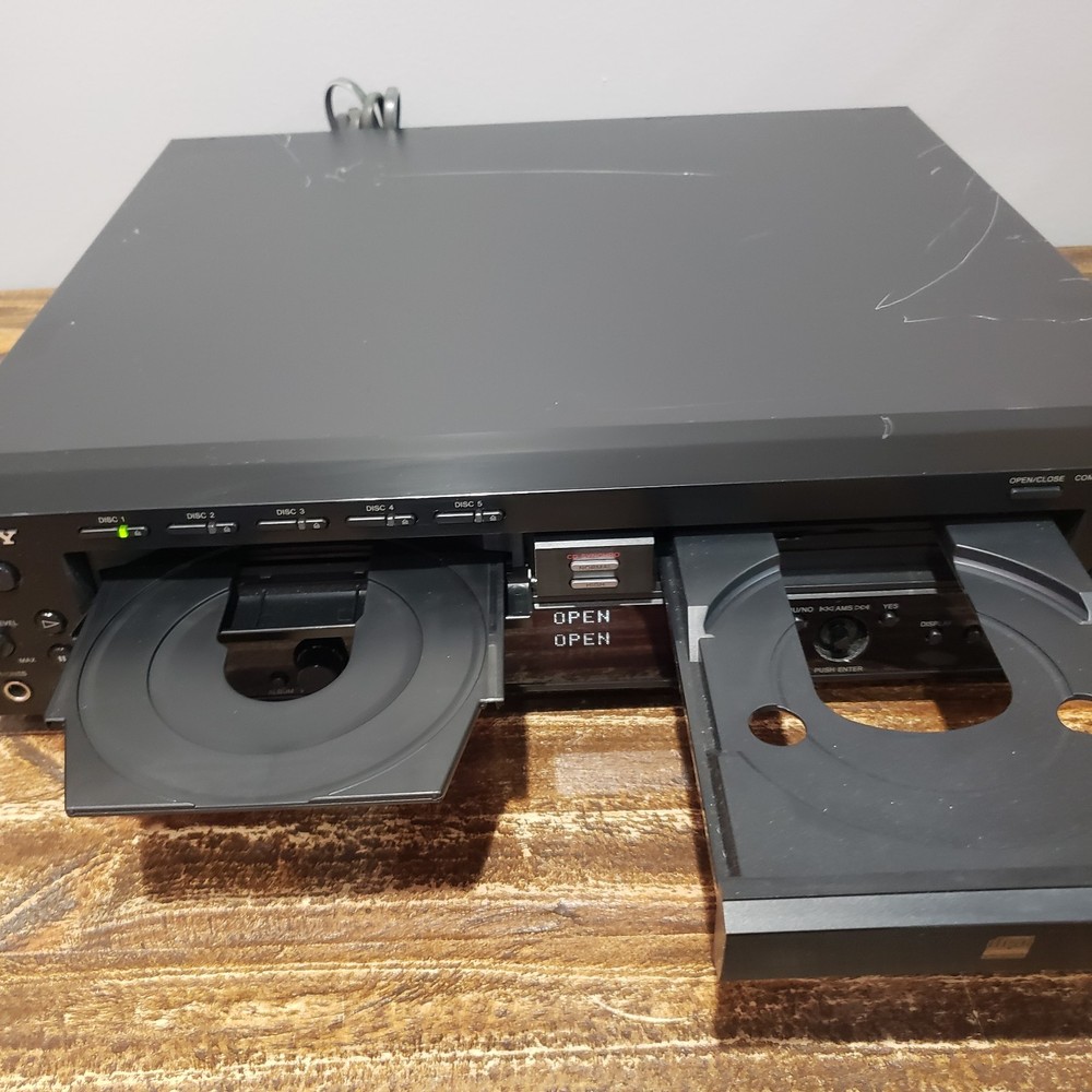 Sony 5 Disc Cd Changer Recorder Combo RCD-W500C Black Tested