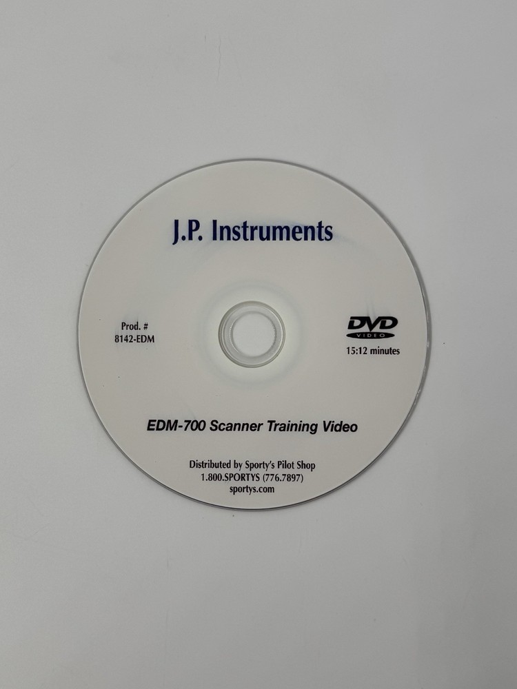 J.P. Instruments EDM-700 Scanner Training Video DVD