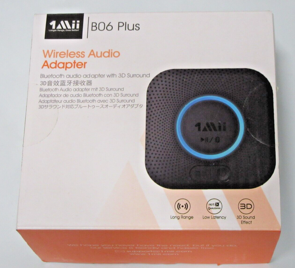 1Mii B06 Plus Bluetooth Receiver HiFi Wireless Audio Adapter, Bluetooth 5.0