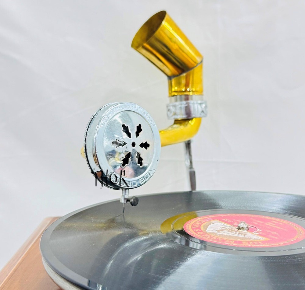Gramophone - Phonograph New Working - Record Player Antique Style - Handmade Gra