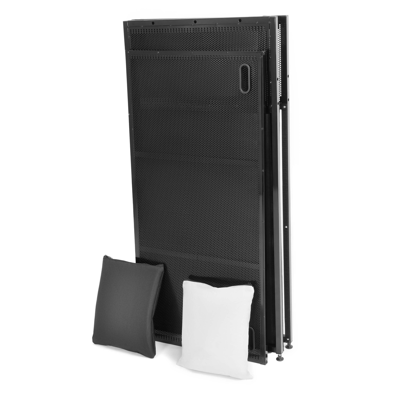 White Black DJ Event Table Facade Scrim Metal Built in Flat Table w/ Travel Bag