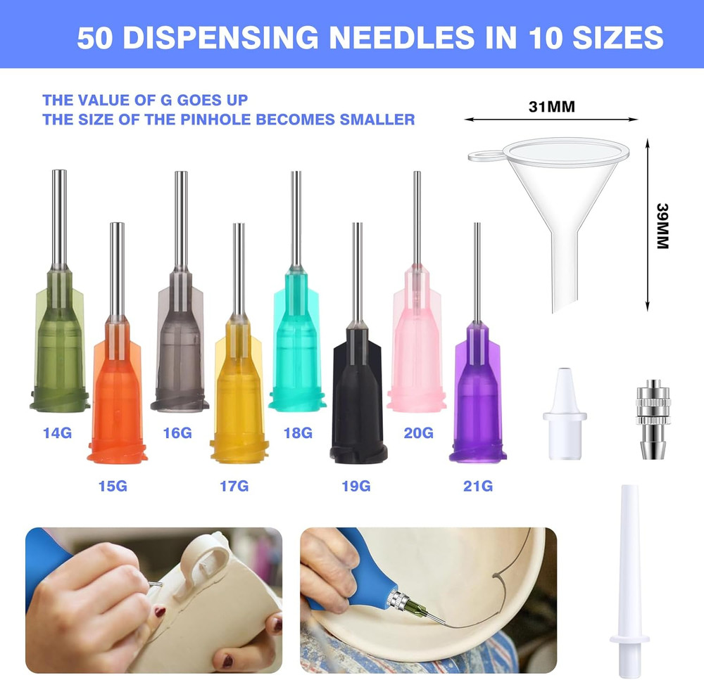 127Pcs Pottery Clay Tools Supplies, Ceramic Precision Applicator, Precision Tip