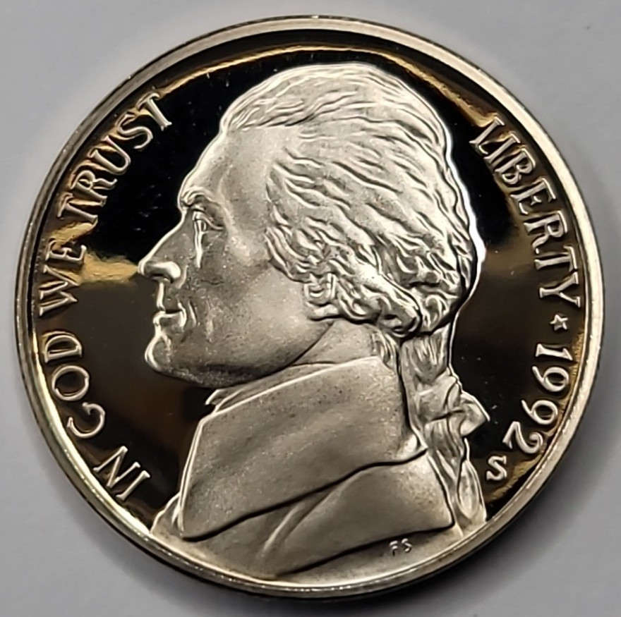 1992 S Gem Proof DCAM Jefferson Nickel