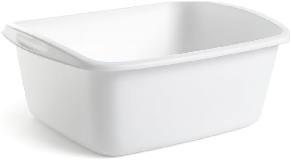 Heavy-Duty 12 Quart Plastic Dishpan - Ideal for Soaking and Storage Solutions
