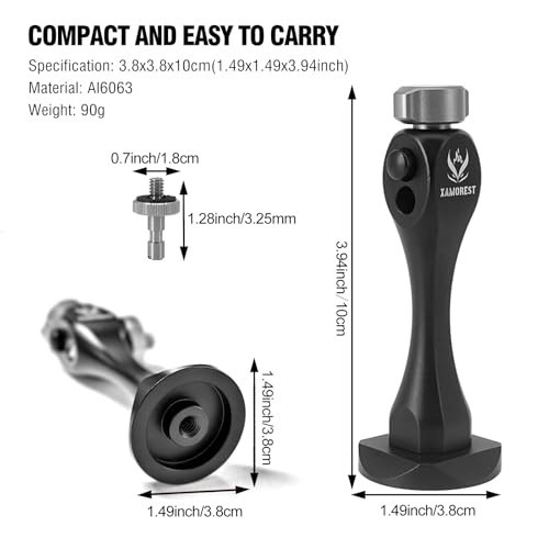 Quick Release Binocular Tripod Adapter, 1/4" Thread, T6061 Aluminum, Arca Compat