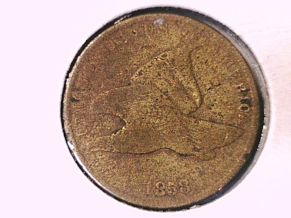 1858 Flying Eagle Cent Genuine Raw Ungraded 00205