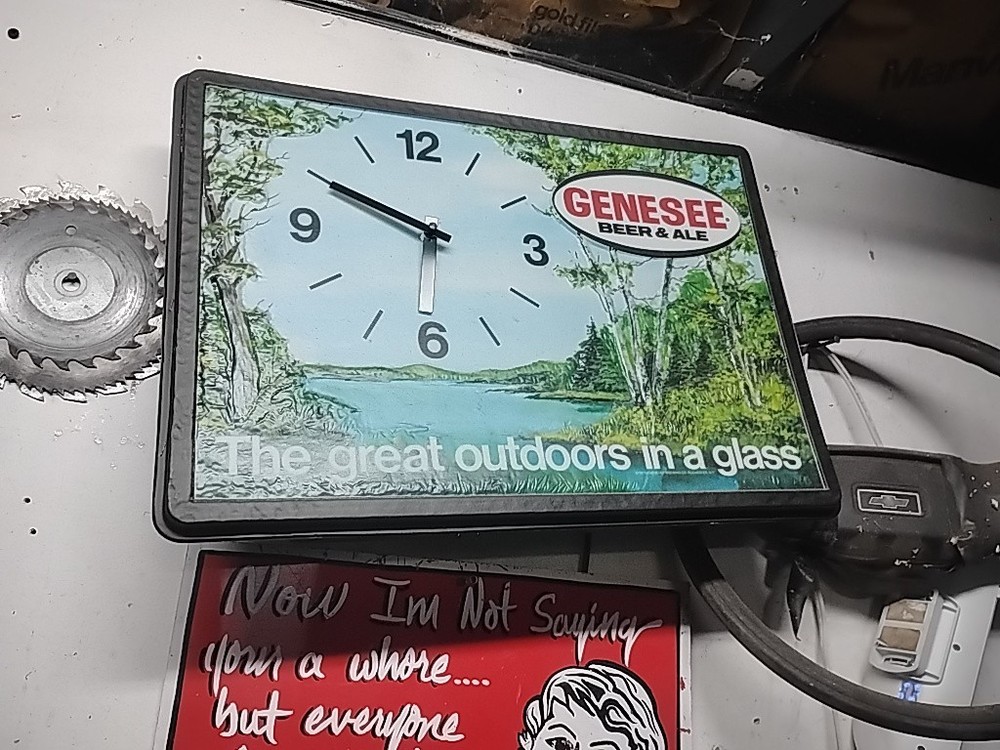 genesee beer clock vintage
