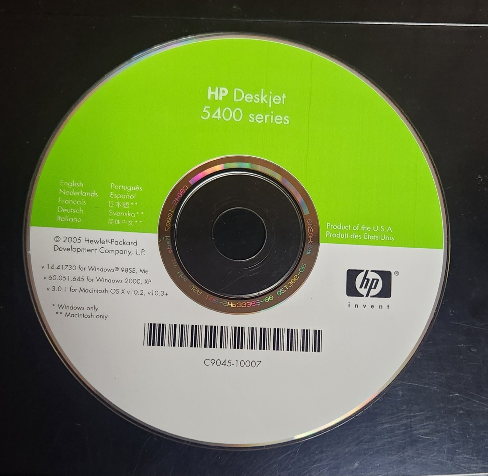 HP Deskjet 5400 Series Printer CD Software