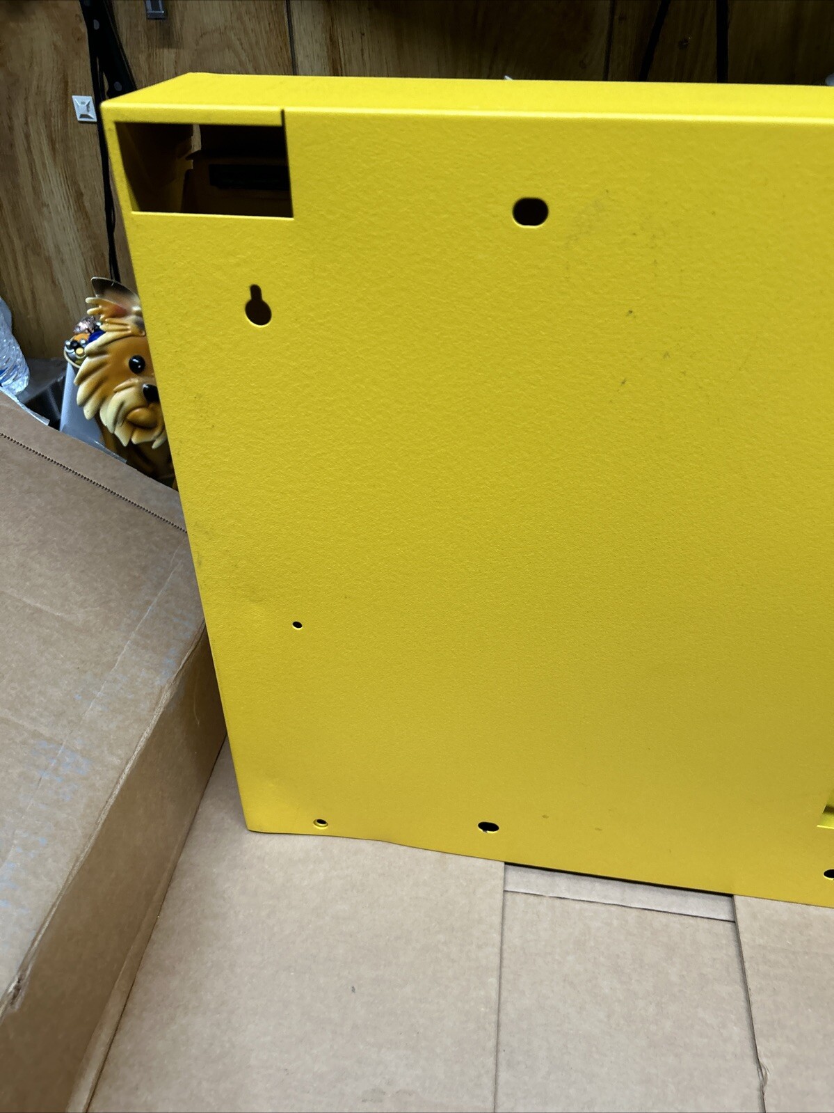 WALLWRITE WW-100SC-T93 Wall Mounted Desk, 20x13-1/2x3-3/8 In, Yellow with key