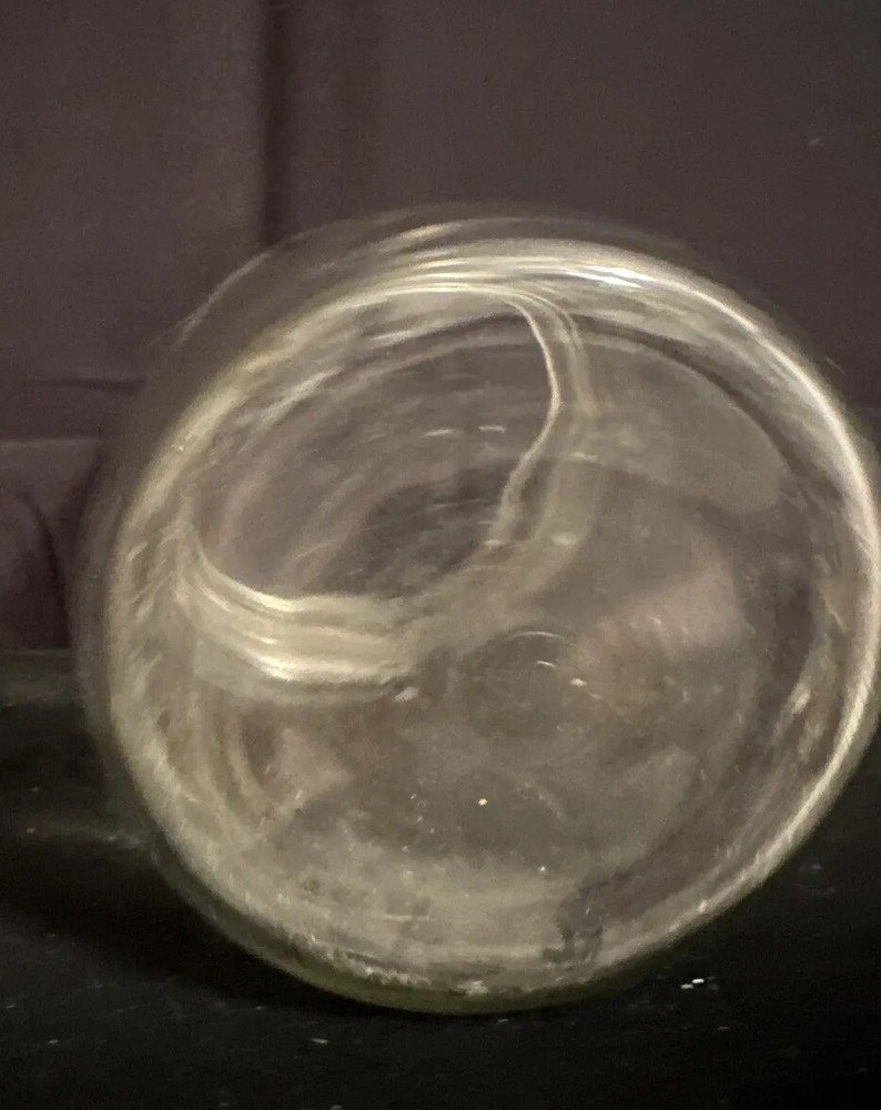 Round Clear Glass Jar (Missing Seal)