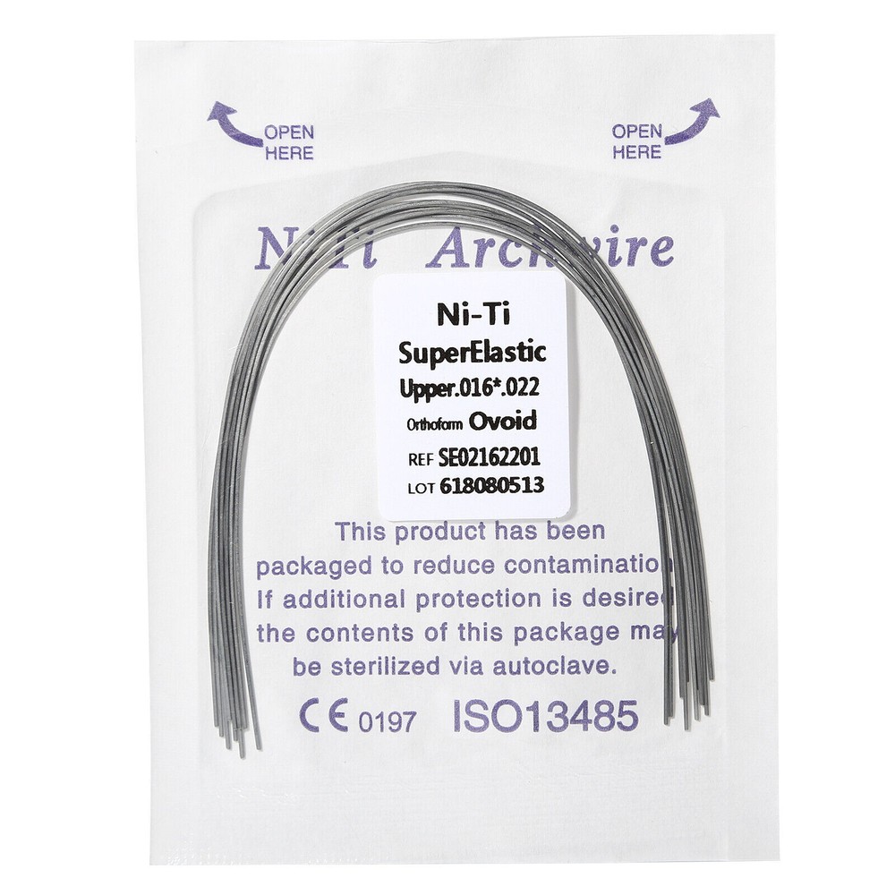 Dental Ortho Arch Wire Super Elastic Niti Reverse Curve Rectangular True Form