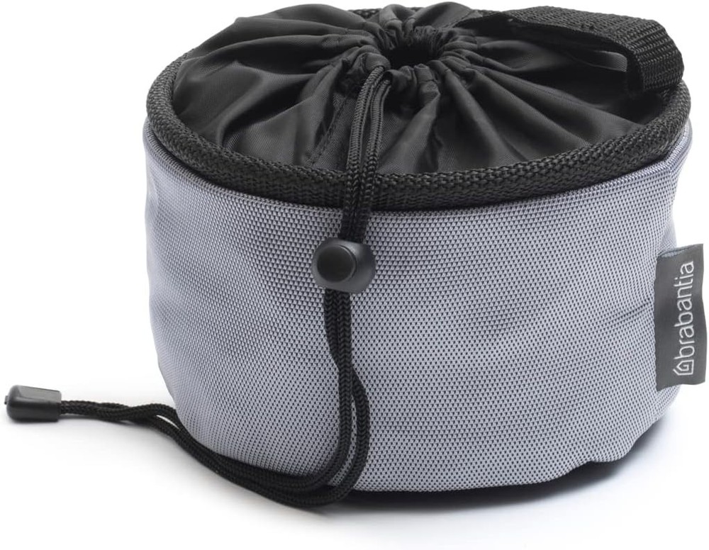 Compact Clothespin Storage Bag with Hanging Loop & Closing Cord Gray Space Sa...
