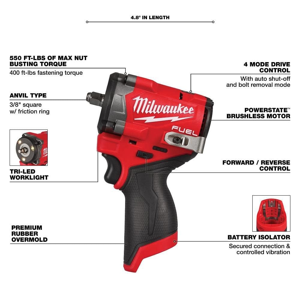 Milwaukee M12 Fuel 3 Tool Combo Kit