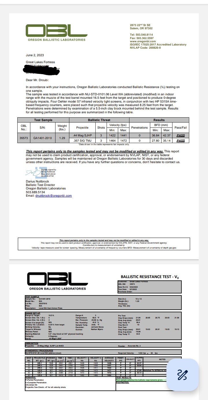 Body Armor Bullet Proof Plates PE Light Weight Level IIIA 3A Curved 10x12 PAIR
