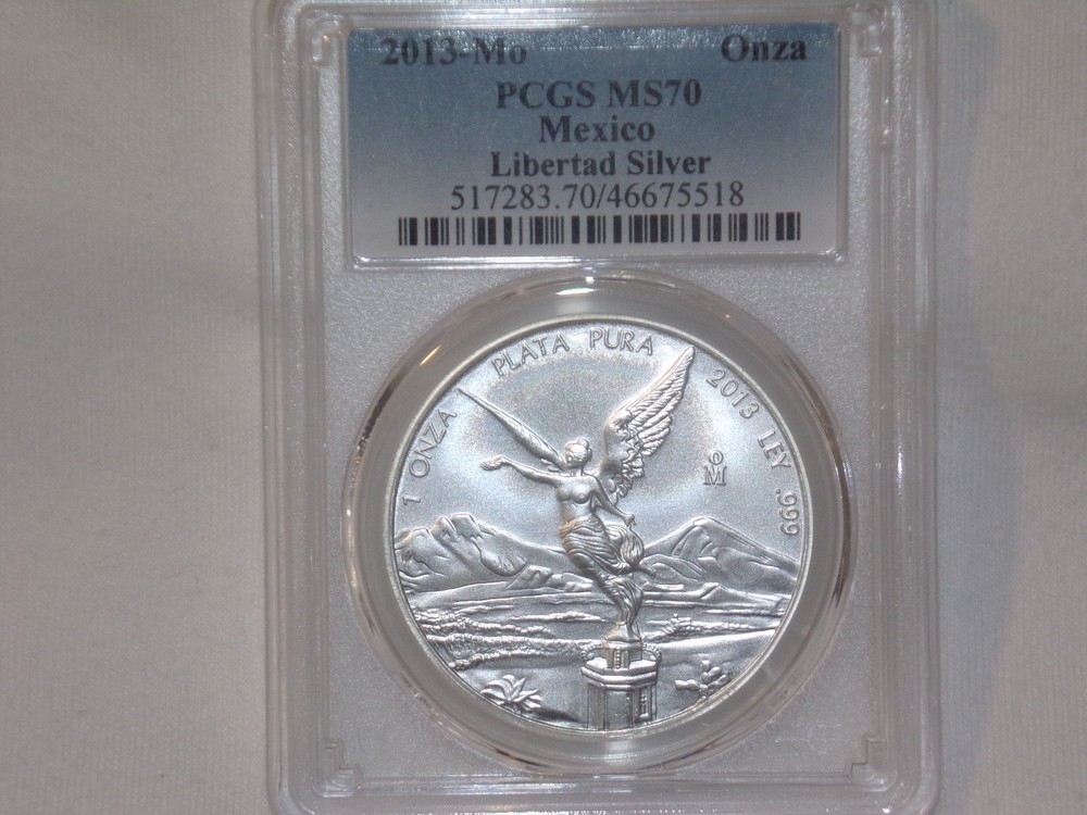 2013 MO PCGS MS70 ONZA MEXICO SILVER LIBERTAD