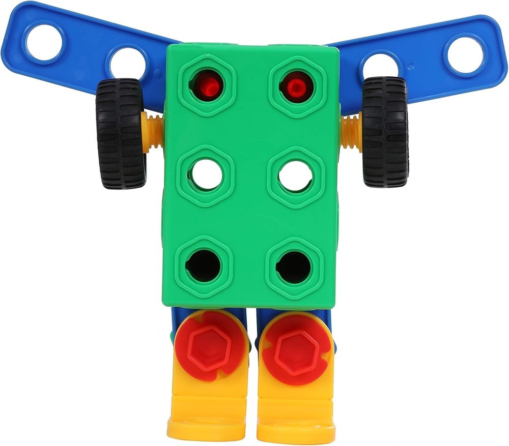Build N Imagine 87PCBuilding Blocks Learning Construction Playset & Play Drill