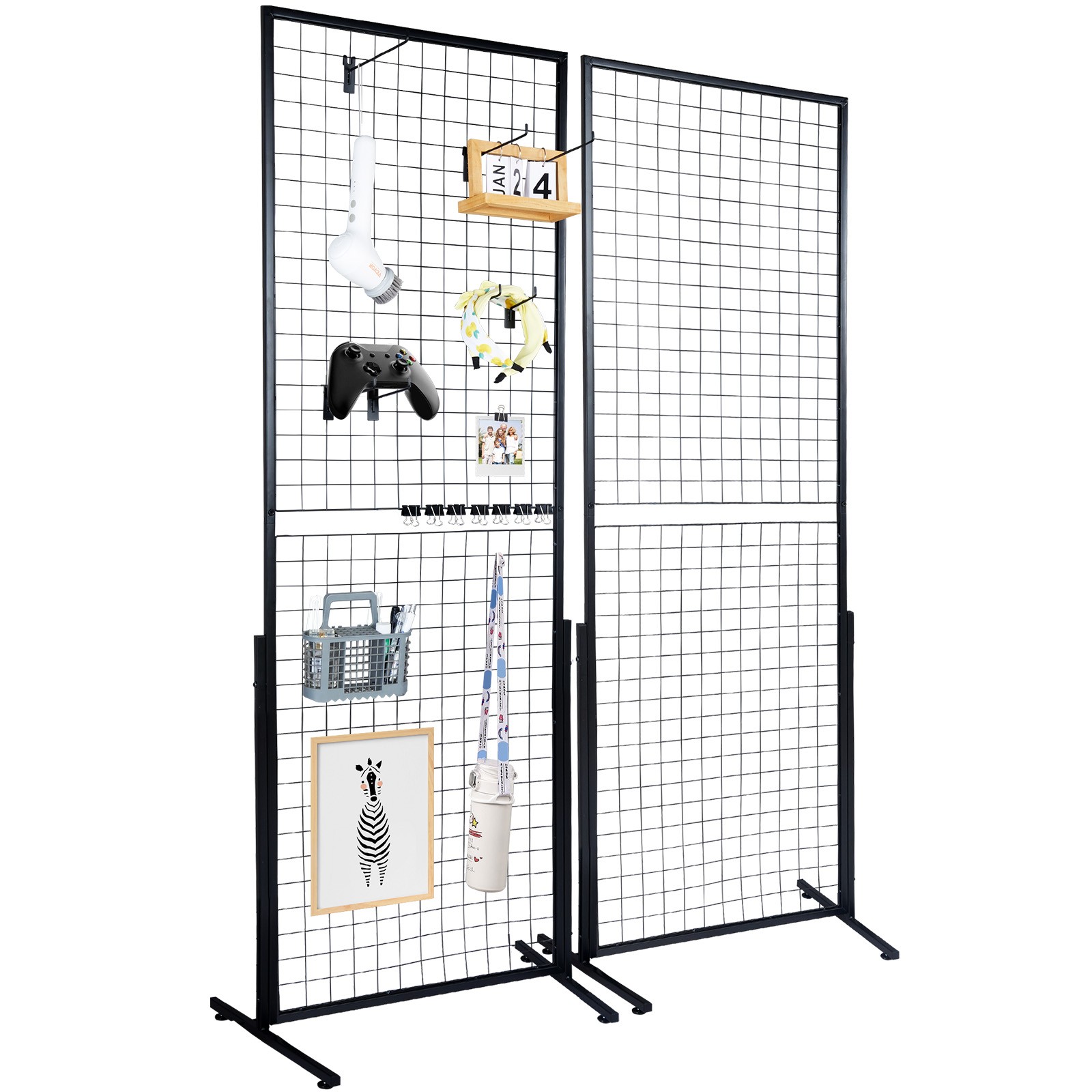 Uimoso 2' x 5.6' Grid Wall Panels Tower 2 Packs Wire Gridwall Display Racks