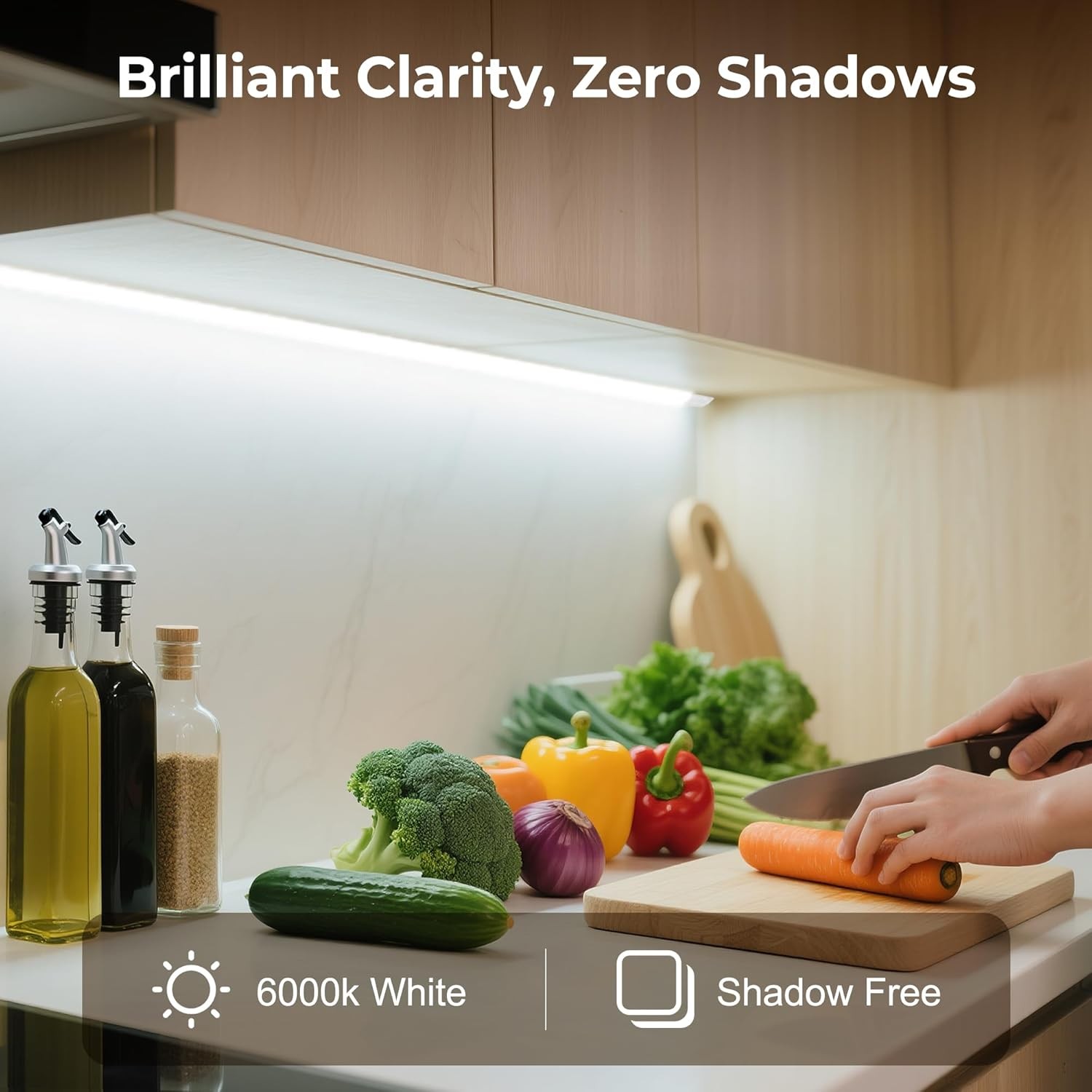 Hardwired Under Cabinet Lighting for Kitchen,24inch120V Wired Undercounter Led S