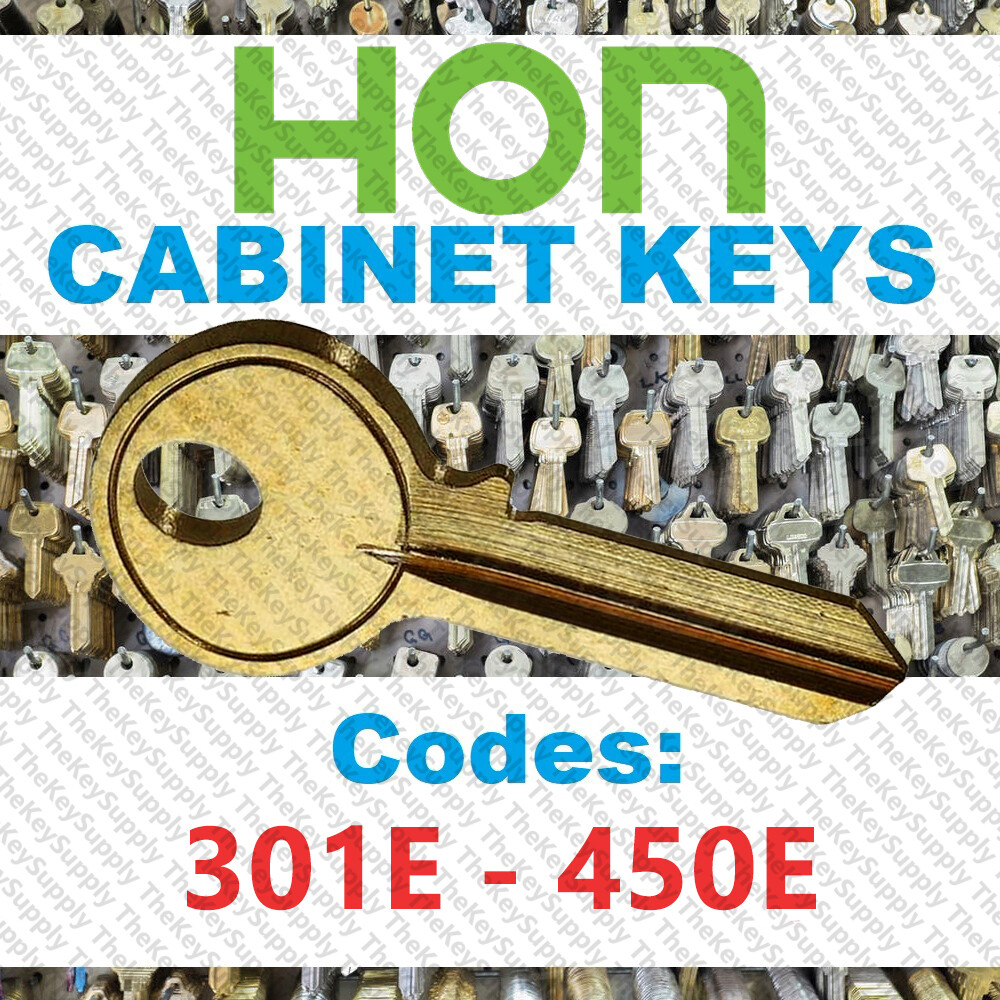 Hon Filing Cabinet Replacement Key Cut Key Code 301E - 450E