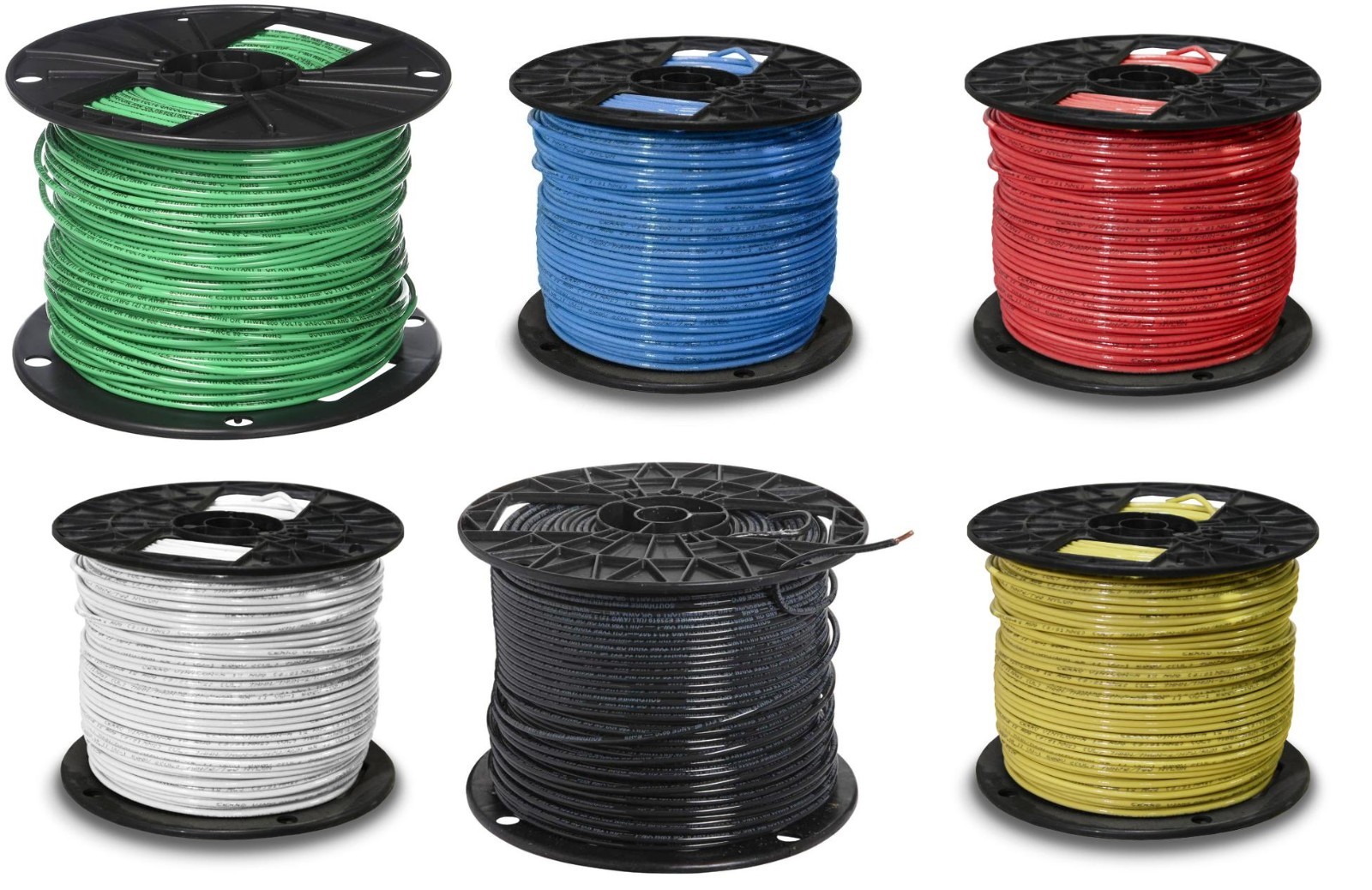 THHN/THWN Wire 12 AWG Solid Copper Cable 500ft – Multiple Colors Available