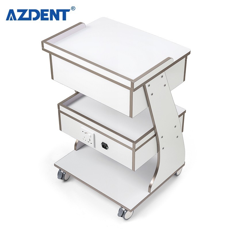 Dental Médico Carro Mueble de Almacenamiento con Cajones y Toma de Corriente